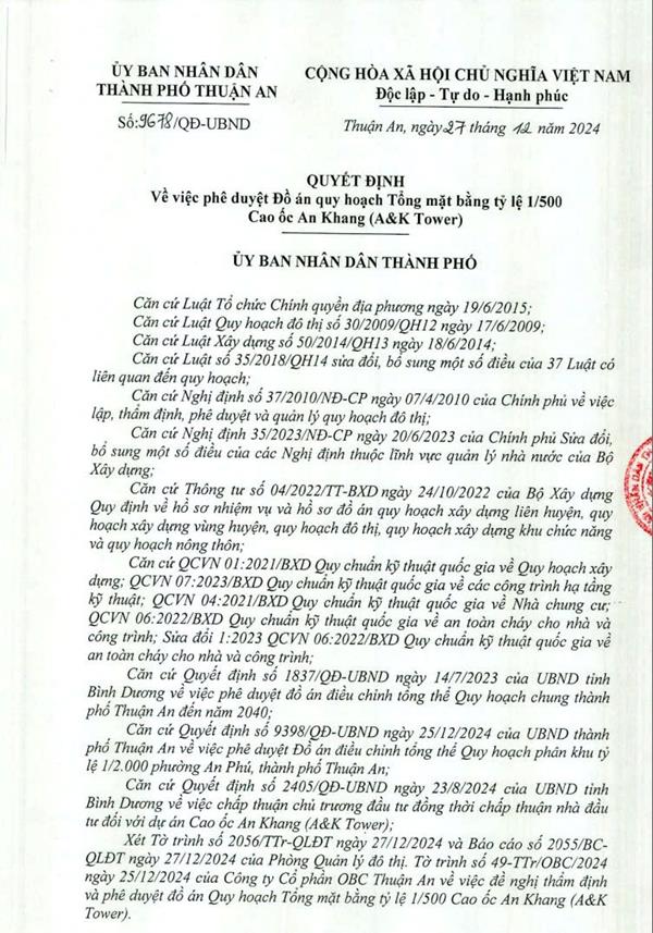 Pháp lý dự án A&K Tower có gì?